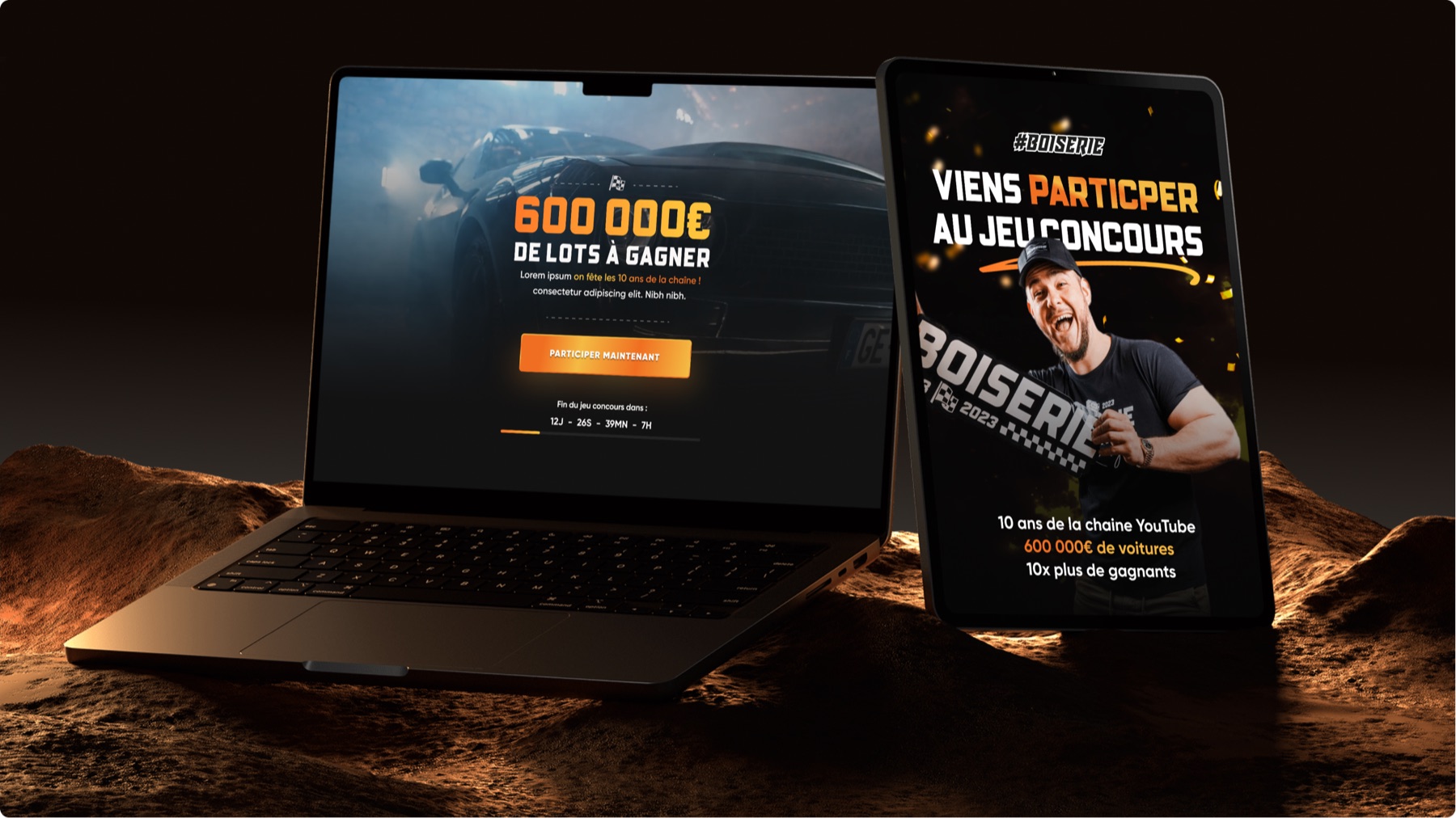 La Boiserie contest store, desktop and mobile landing pages designed by Black Pixel