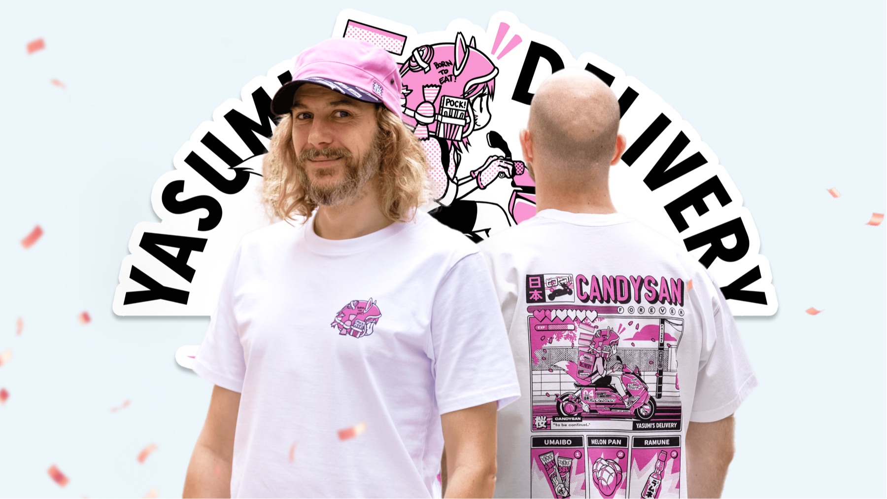 Yasumi's Delivery tee and cap